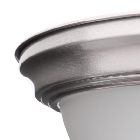 13 in. 2-Light Brushed Nickel Flush Mount - Picture 4 of 6